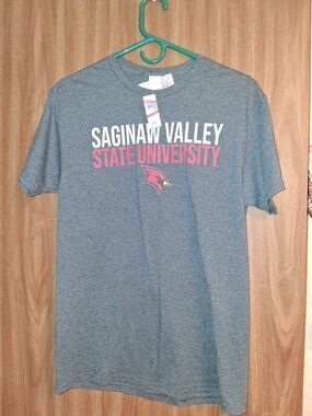 Saginaw Valley State University Gray Short-Sleeve Graphic Tee